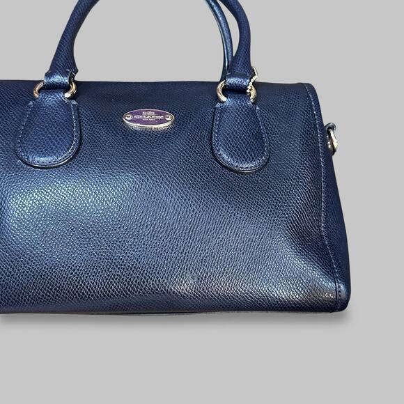 Coach Legacy Leather Mini Bennett Satchel – Black Crossgrain Handbag - Picture 7 of 7